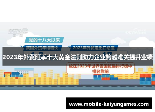 2023年外贸旺季十大黄金法则助力企业跨越难关提升业绩